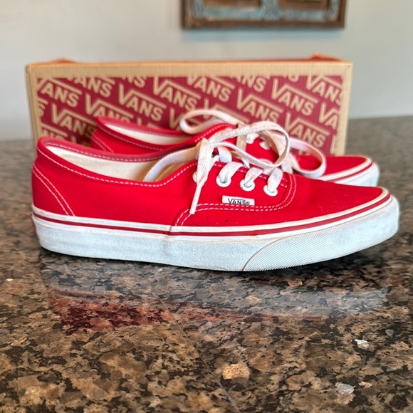 Vans Shoes - Vans Red Canvas Sneakers EUC M6 W7.5